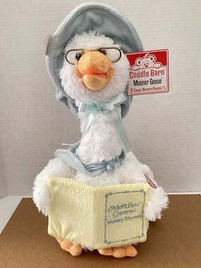 New with tags Cuddle barn Mother Goose nursery rhyme talking plush toy